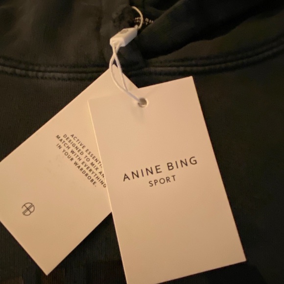 Anine Bing Sport Charcoal/black Hoodie - Picture 4 of 5